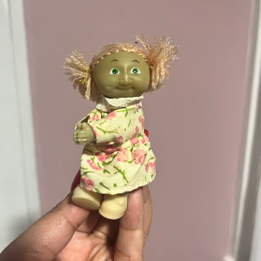 Adorable Floral Dress Doll with Blonde Hair